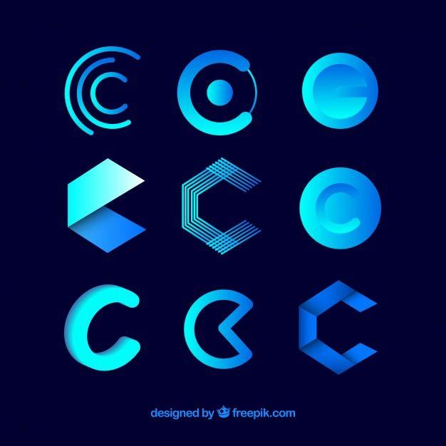 Futuristic Logo - Futuristic logo letter c template collection Vector