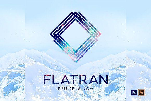 Futuristic Logo - Abstract Flatran Futuristic Logo Logo Templates Creative Market