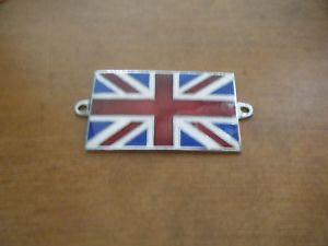 1960s TVR Logo - ROB WALKER UNION JACK METAL CAR BADGE LOTUS ELAN EUROPA SEVEN 7 MG ...