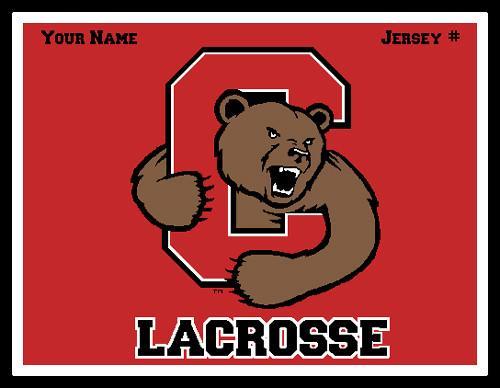 Cornell Lacrosse Logo - Cornell Solid Women's Lax Name & Number 60 x 50