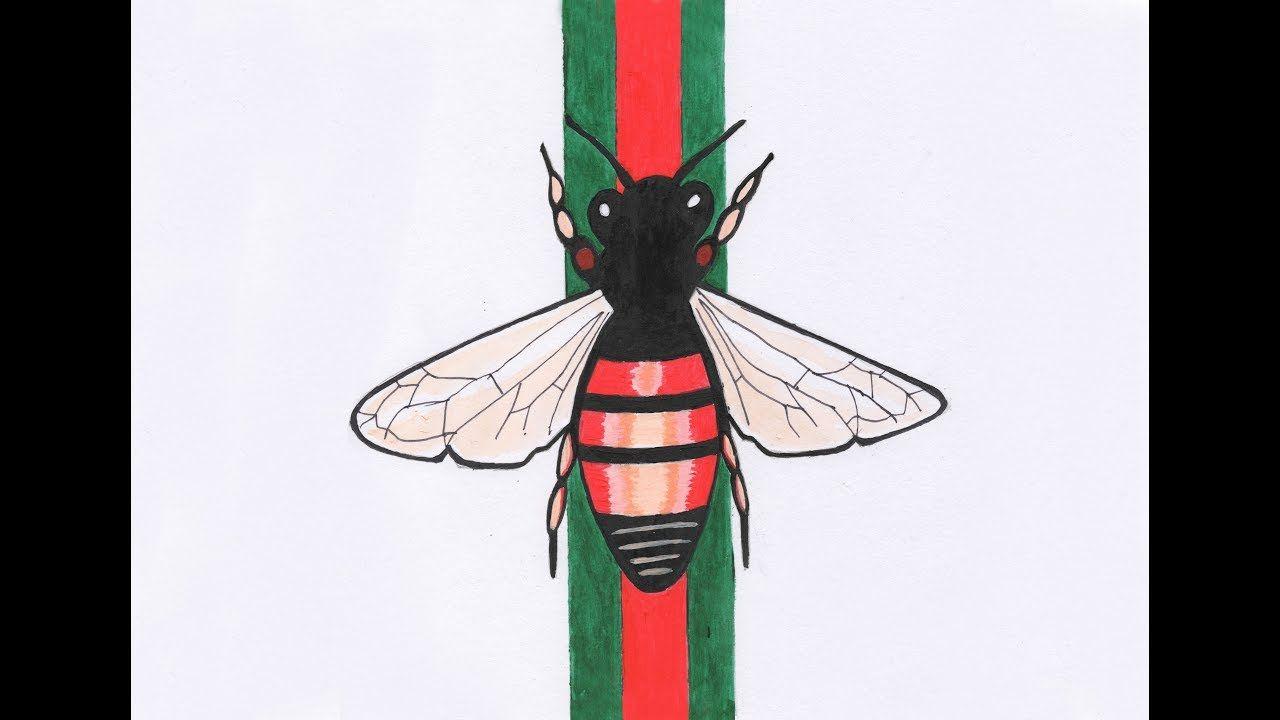 Gucci Bee Logo - HOW TO DRAW GUCCI BEES ! (HAPPY NEW YEAR !) - YouTube