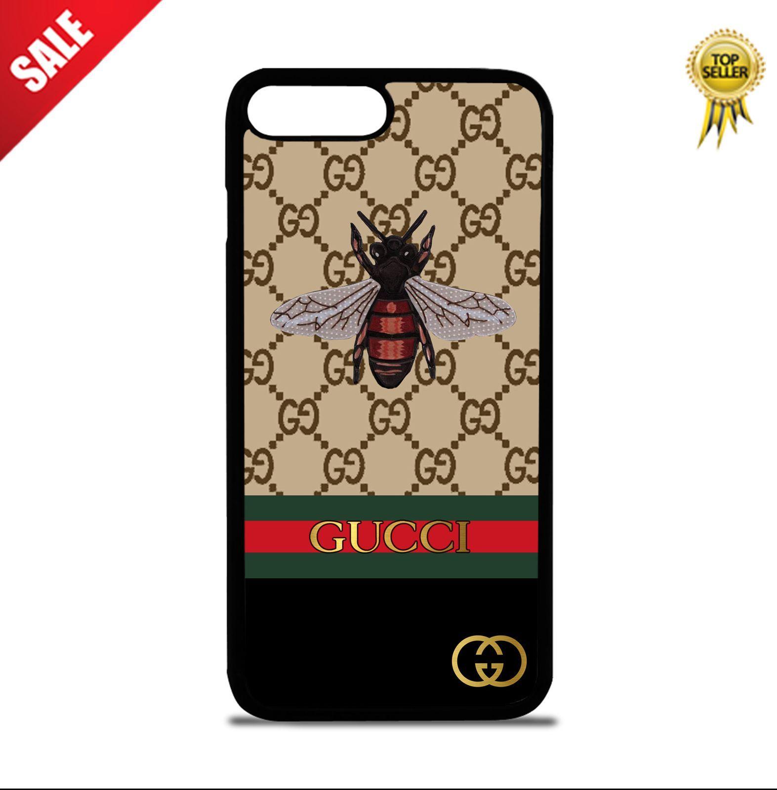 Gucci Bee Logo - Bee Gucci Gold Logo Black Stripe Case For iPhone 5 5s 6 6Plus 7