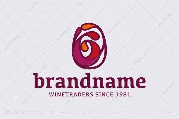 Orange Swirl Logo - Exclusive Logo Wine Swirl Logo. VeggieBlend. Wine, Logos