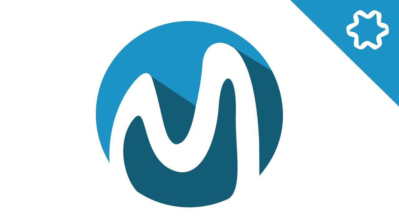 M Logo - Custome Flat Letter Logo Design in Adobe illustrator CC with circle ...
