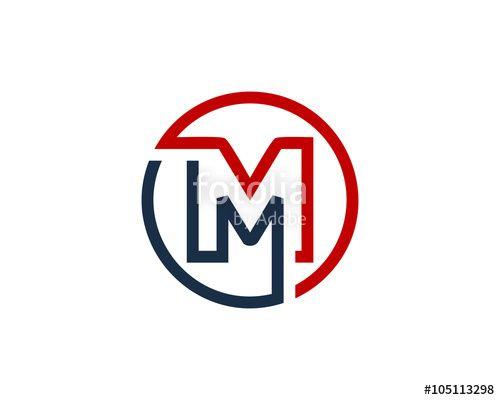 M Circle Logo - Letter M Lines Circle Logo Stock Image And Royalty Free Vector