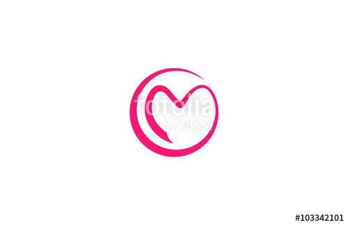 M Symbol Logo - circle love letter M logo