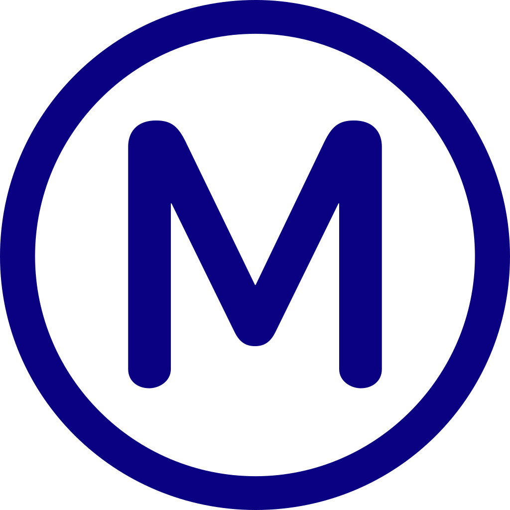 Blue M with Lines Logo - File:Metro-M.svg