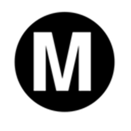M Circle Logo - White Letter M Centered Inside Black Circle Md
