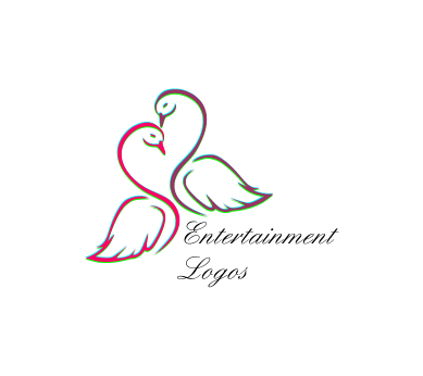 Heart Bird Logo - Heart entertainment bird vector logo download. Vector Logos Free