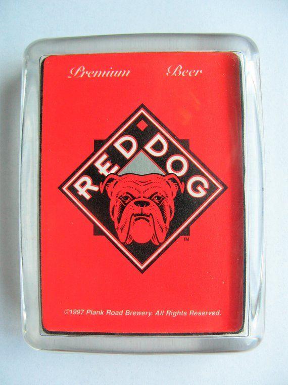 Red Dog Beer Logo - Red Dog Beer Logo and Glass Paperweight Gift Box FREE | Etsy