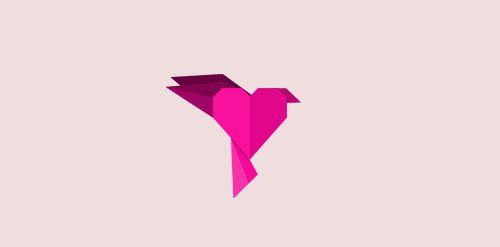 Heart Bird Logo - Origami Heart | LogoMoose - Logo Inspiration