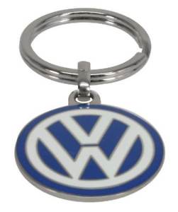 Small VW Logo - Key Ring, VW Logo, Blue Enamel, Small, Double Sided
