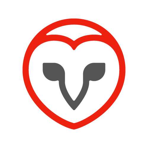 Heart Bird Logo - Heart owl