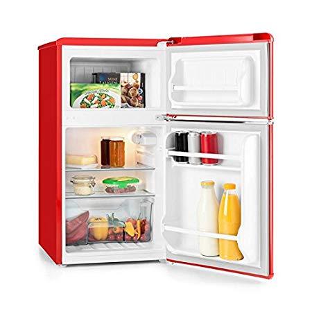Red and Black Appliance Logo - Klarstein Monroe Black Refrigerator & Freezer Combination • Cooler ...