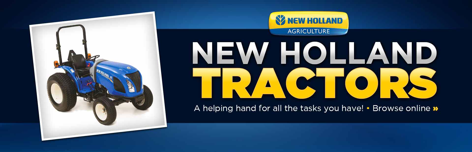New Holland Tractor Logo - Cherry Valley Tractor Sales provides premium outdoor power equipment ...