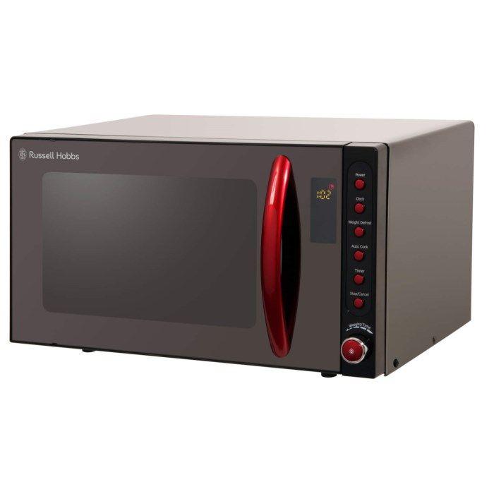Red and Black Appliance Logo - Russell Hobbs RHM2080BR 20L 800W Freestanding Microwave in Black ...
