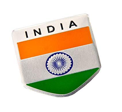 India Logo - S2S India Flag 3D Chrome Aluminium Metal Sticker Emblem Badge Logo