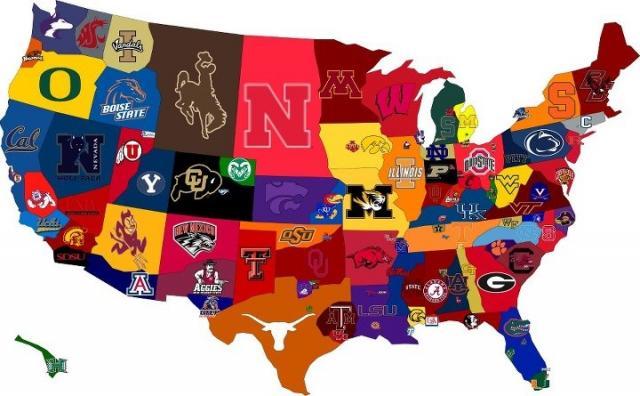 College Football Logo - College Football Logo on Each State. Best Pizza Ocean City MD