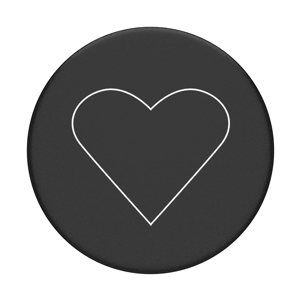 Heart Black and White Logo - White Heart Black PopSockets PopGrip – PopSockets United Kingdom