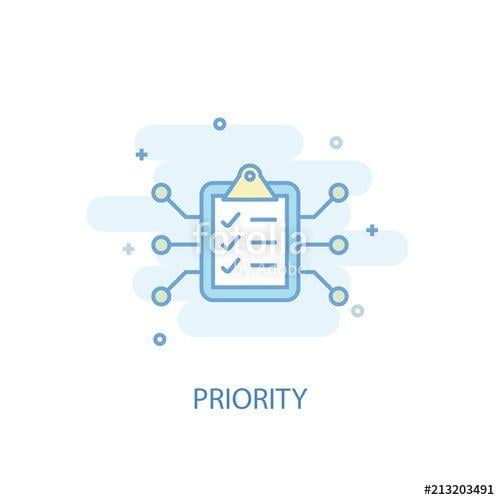 Trendy Simple Line Logo - Priority concept trendy icon. Simple line, colored illustration ...