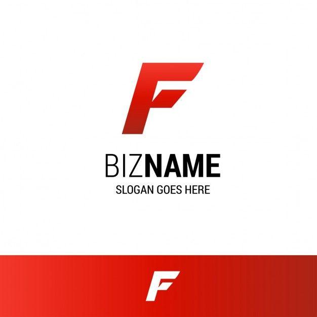 Red Letter F Logo - Geometric red logo with the letter f Vector | Free Download