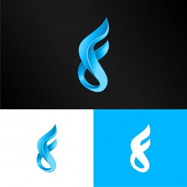 Letter F Logo - 3D letter f logo Vector