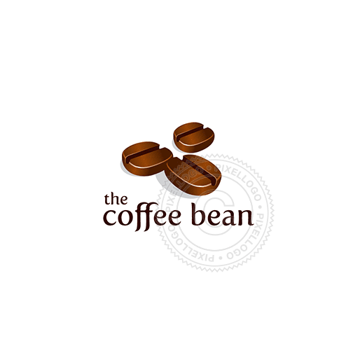 Coffee Bean Logo - Logo-1867 Coffee Bean retailer logo - 3 coffee beans | Pixellogo