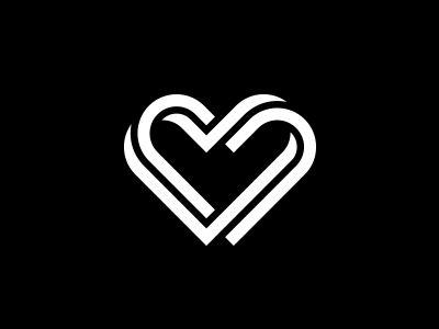 Black and White Heart Logo - Heart Logo