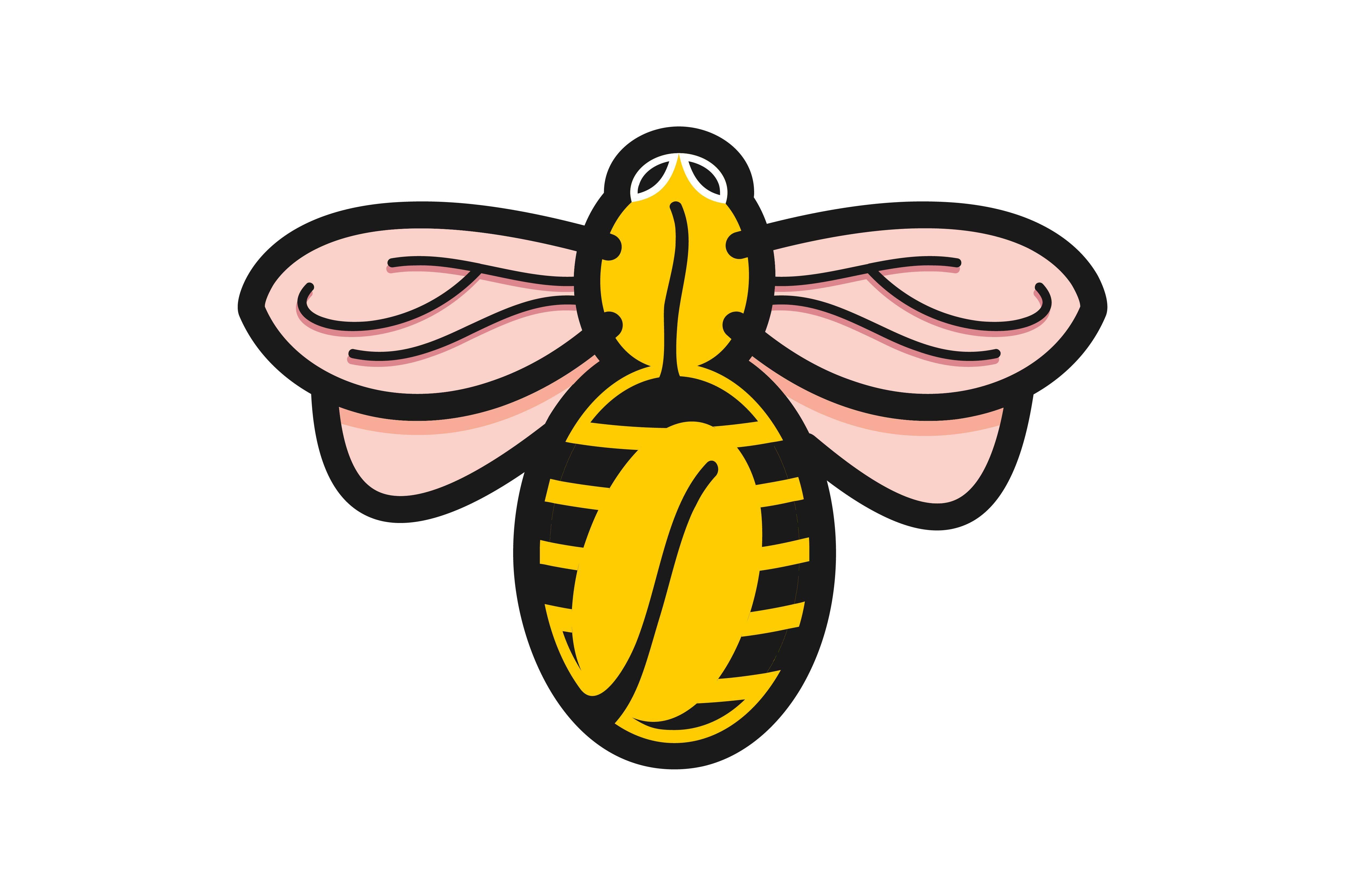 Coffee Bean Logo - Bee Flying and coffee bean Logo Graphic by yahyaanasatokillah ...