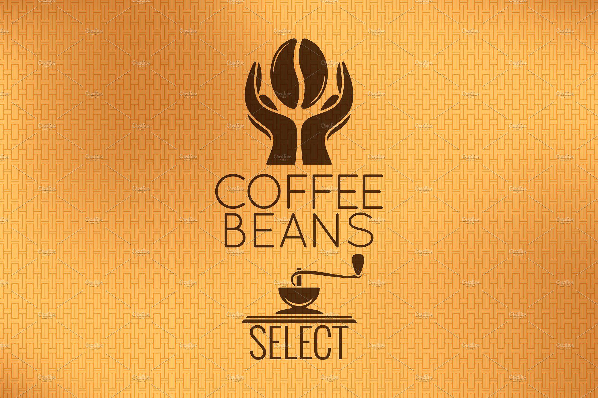 Coffee Bean Logo - Coffee Bean Concept With Vintage Logo Templates Creative Market