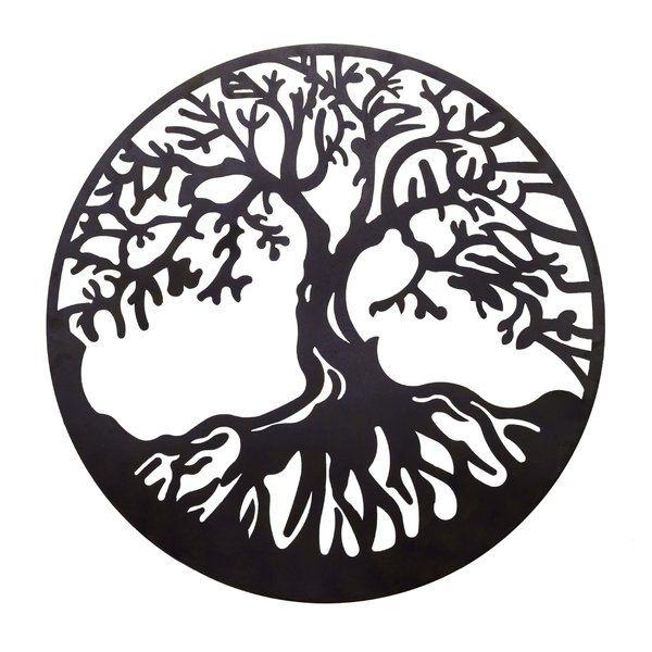 Like Symbol Circle with Black Tree Logo - BayAccents Tree of Life Metal Wall Décor & Reviews | Wayfair