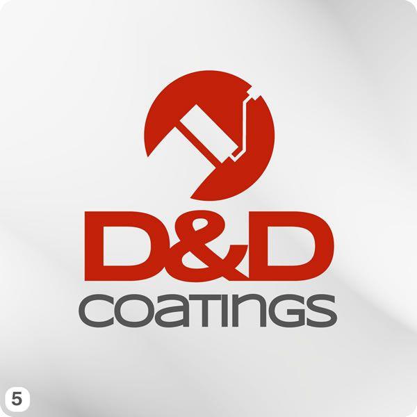 Red Business Logo - Painting Company Logo Design for D&D Coatings