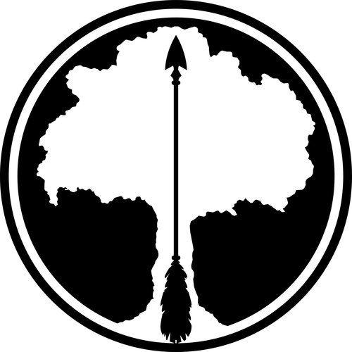 Black and White Tree Logo - Logo Sticker