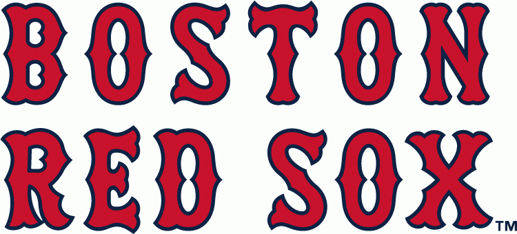 Red Socks Logo - Boston Red Sox Wordmark Logo (2009) - Boston Red Sox in red with ...