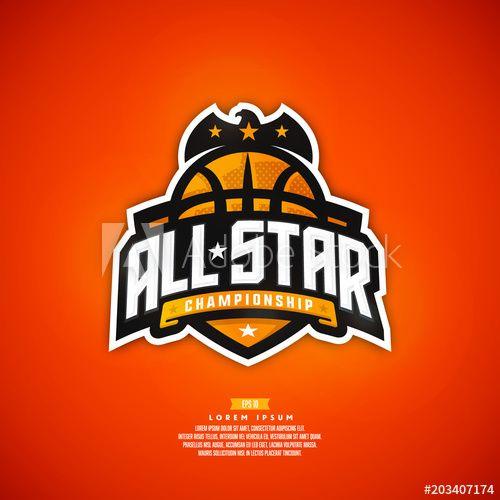 Modern Basketball Logo - Modern professional basketball logo design. All star championship ...