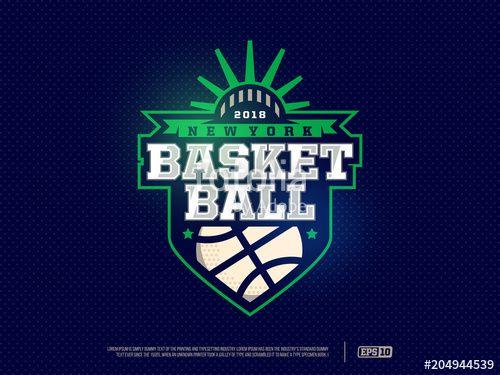 Modern Basketball Logo - Modern professional basketball logo for sport team Stock image