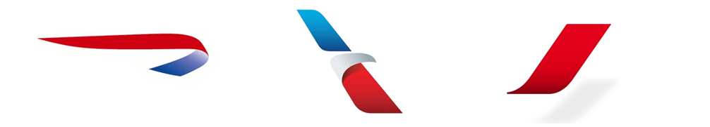 Airline with Red and Blue Ribbon Logo - Red and blue ribbon Logos