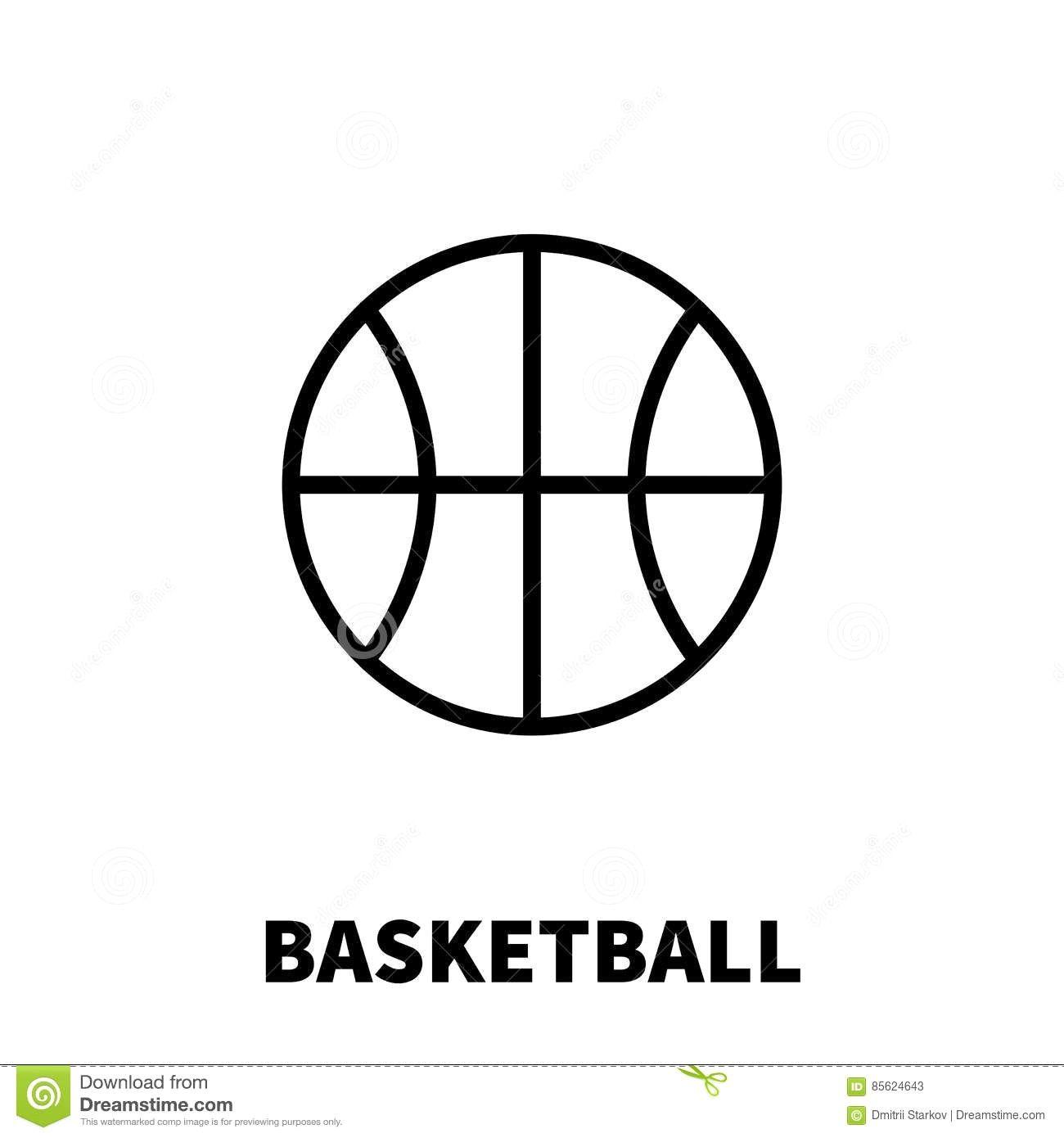 Modern Line Logo - Basketball Icon Logo Modern Line Style High Quality Black Outline ...