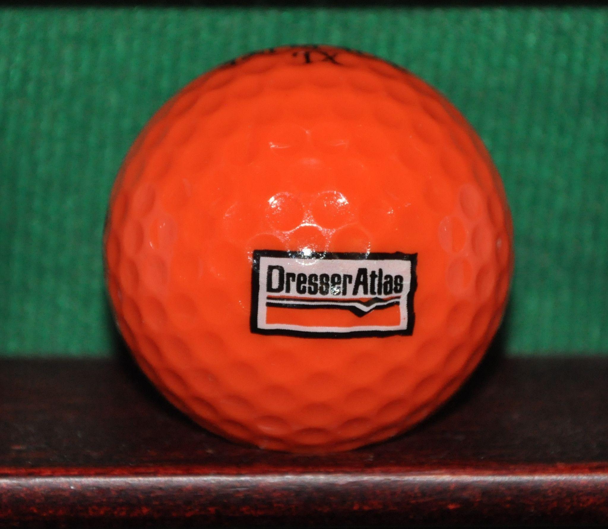 Orange Atlas Logo - Vintage Orange Dresser Atlas Oil Services Company Logo Golf Ball ...