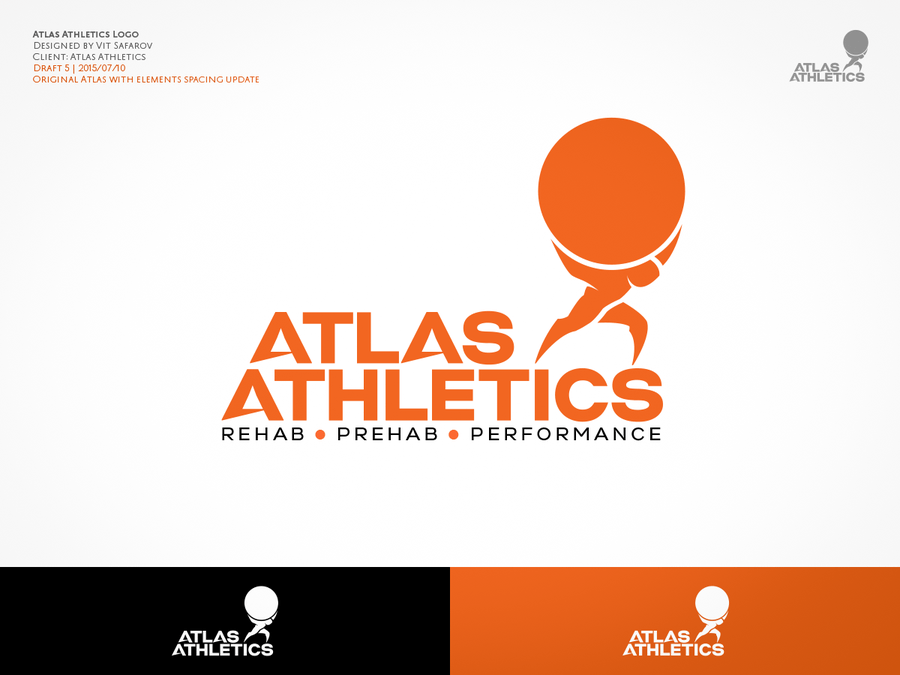 Orange Atlas Logo - Titan logo and brand for Atlas Athletics | Logo & brand identity ...