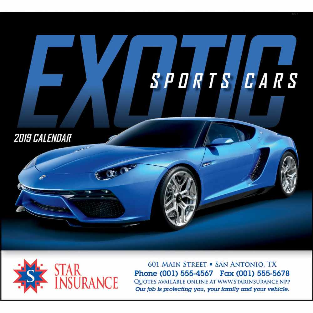 Exotic Sports Cars Logo - Exotic Sports Cars Stapled Calendar (2020)