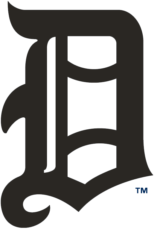 Black D Logo - Detroit Tigers Primary Logo - American League (AL) - Chris Creamer's ...