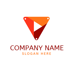 Red Orange Triangle Logo - Free Communication Logo Designs | DesignEvo Logo Maker