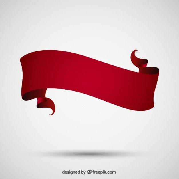 Blue and Red Ribbon Logo - Banner made of red ribbon Vector