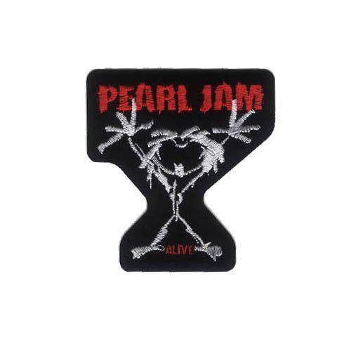 Pearl Jam Alive Logo - Pearl Jam Alive Logo Cut Out Patch - Rockzone