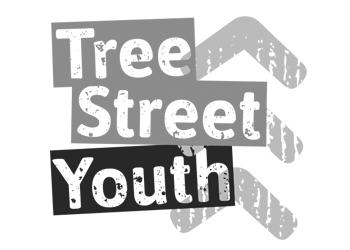 Black and White Tree Logo - Tree Street Youth logo - The Brand Collective