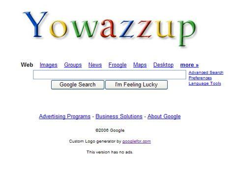 Custom Google Logo - Customize Your Google Logo. Yowazzup: A Directory of Happening Things