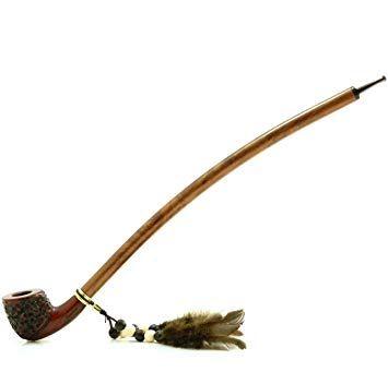 Indian Smoking Pipe Logo - Amazon.com: Extra Long Churchwarden Tobacco Pipe 14