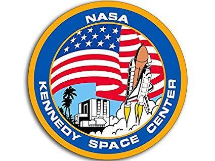 NASA U.S.A. Logo - Amazon.com: American Vinyl Round Kennedy Space Center Logo Sticker ...