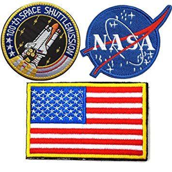 NASA U.S.A. Logo - Amazon.com: 3PCS NASA's Apollo 11 Program, Classic NASA Logo, USA ...